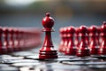 concept highlights the synergy between chess pieces and strategic business.