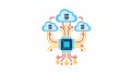 A concept of highperformance computing in the cloud depicted with a powerful CPU icon and lightningfast data access Royalty Free Stock Photo