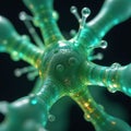Highresolution image showcasing macro details of hydrogen cell structure for green energy technology