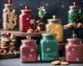 Holiday Cookie Jars A Sweet Storage Solution for Your Festive Treats.AI Generated