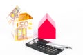 The concept of home ownership and Euro Royalty Free Stock Photo