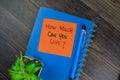 Concept of How Much Can You Save? write on sticky notes isolated on Wooden Table Royalty Free Stock Photo