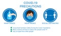 Concept How to prevent the spread virus of COVID-19 by graphics