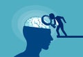 Concept of human brain under examination