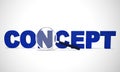 Concept or hypothesis icon means visualising the idea - 3d illustration Royalty Free Stock Photo