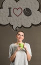 Concept I love coffee Royalty Free Stock Photo