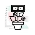 Concept icon of business profit with abstract background Royalty Free Stock Photo