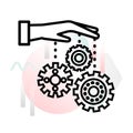 Concept icon of process management with abstract background Royalty Free Stock Photo