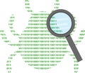 concept icon search analyzing computer bug Royalty Free Stock Photo