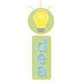 Concept of idea with light bulb