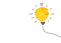 Concept idea with paper light bulb isolate on white Royalty Free Stock Photo