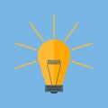Concept ideas. Light bulb icon. Incandescent lamp