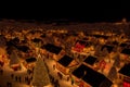 Illuminating the Night Enchanting Christmas Village Lanterns for a Cozy Holiday Ambience.AI Generated