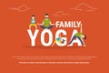 Concept illustration of family yoga