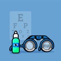 Concept illustration glasses optical test