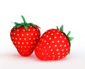 Concept illustration of love. Strawberry with seed