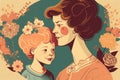 Concept Illustration for Mothers Day Royalty Free Stock Photo