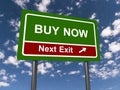 Buy Now next exit Royalty Free Stock Photo