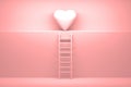 Concept illustration of way to love in pastel pink colors Royalty Free Stock Photo