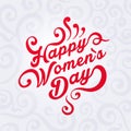 Concept illustration where it is written Happy Women`s Day