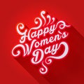 Concept illustration where it is written Happy Women`s Day