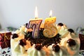 An concept image of a birthday cake with candle - 75