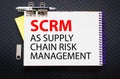 text as Supply Chain Risk Management - SCRM on white paper Royalty Free Stock Photo