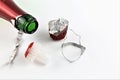 An concept Image of a champagne bottle with a cork and copy space Royalty Free Stock Photo