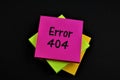 An concept Image of a Error 404 note Royalty Free Stock Photo