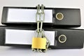 An concept Image of a Folder with chains and a lock Royalty Free Stock Photo