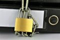 An concept Image of a Folder with chains and a lock Royalty Free Stock Photo