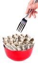 Concept image of food money