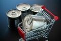 Concept image of food stockpiling Royalty Free Stock Photo