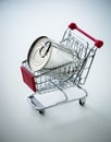 Concept image of food stockpiling Royalty Free Stock Photo