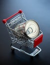 Concept image of food stockpiling Royalty Free Stock Photo