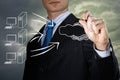 Concept image of high cloud technologies Royalty Free Stock Photo