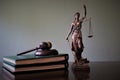 An concept image of a justitia - justice statue, lawyer