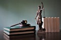 An concept image of a justitia - justice statue, lawyer