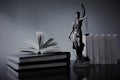 An concept image of a justitia - justice statue, lawyer Royalty Free Stock Photo