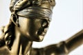 An concept Image of a Justitia statue, justice Royalty Free Stock Photo