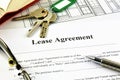 An concept Image of a Lease Agreement Royalty Free Stock Photo