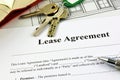 An concept Image of a Lease Agreement Royalty Free Stock Photo