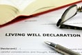 An concept Image of a living will declaration Royalty Free Stock Photo