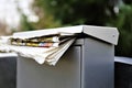 An concept Image of a Mailbox with a newspaper Royalty Free Stock Photo