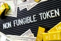 Concept image of NFT nonfungible tokens