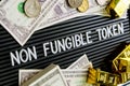 Concept image of NFT nonfungible tokens
