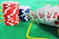 An concept image of a poker game, casino