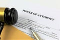An concept Image of a power of attorney, business, lawyer Royalty Free Stock Photo