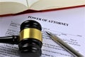 An concept Image of a power of attorney, business, lawyer Royalty Free Stock Photo