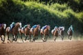 Impression of The Thrill of Speed Horse Racing .AI Generated